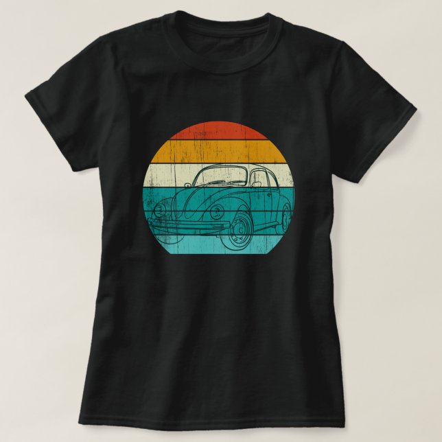 Vintage Beetle Bug Car 2 T-Shirt (Design Front)