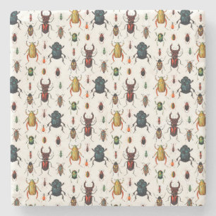 Vintage Beetles Stone Coaster