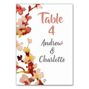 Vintage Begonia table number