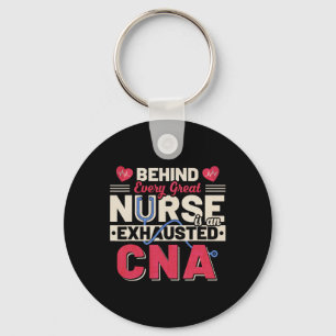 Vintage Behind Every Great Nurse Is An Exhausted C Keychain