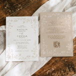 Vintage Beige All in One French Floral Wedding Invitation<br><div class="desc">Soft beige florals on a warm vintage ivory background give this vintage french wedding invitation a timeless, romantic look. The delicate chinoiserie floral frame and subtle toile de jouy style details create an elegant floral design inspired by classic wedding stationery and Victorian botanical artwork. The neutral beige palette brings a...</div>