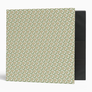Vintage beige and green floral Dianthus Barbatus Binder