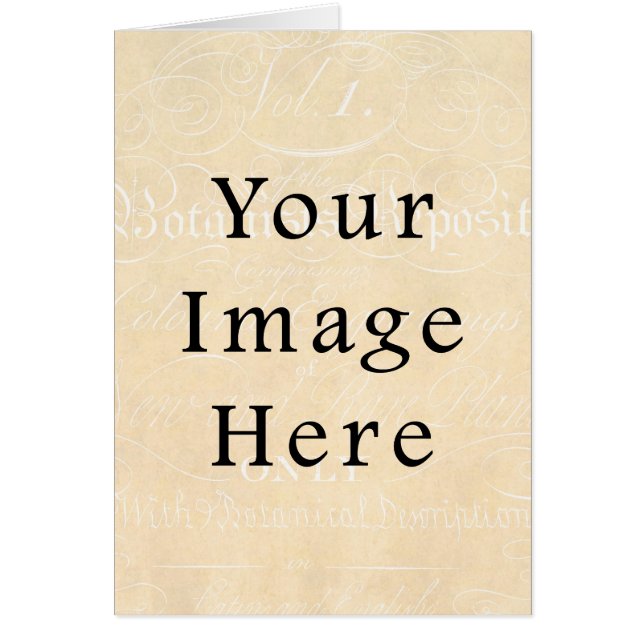 Vintage Beige Cream Script Text Parchment Paper (Front)