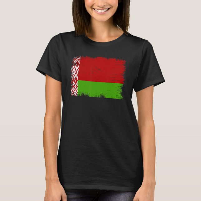 Vintage Belarus Flag Belarusian Independence Day T-Shirt (Front)