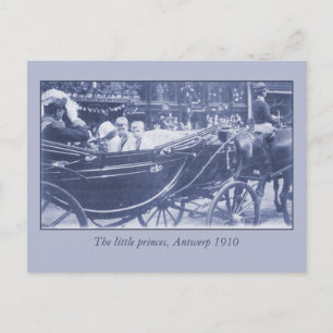 Vintage Belgian Royal Family in Antwerp, 1910 Postcard