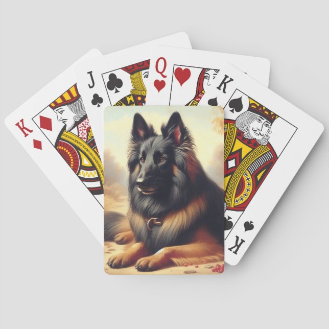 Vintage Belgian Tervuren Painting Playing Cards (Back)