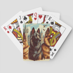 Vintage Belgian Tervuren Painting Playing Cards