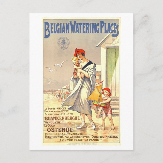 Vintage Belgium Travel Postcard (Front)