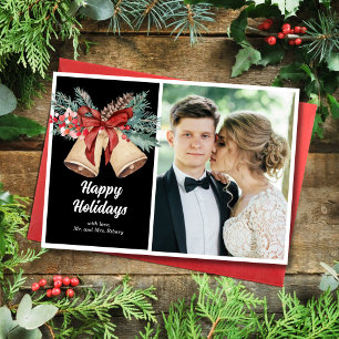 Vintage Bells Flat Holiday Card