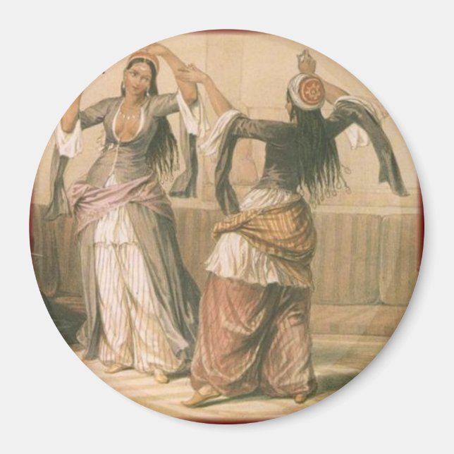 "Vintage Belly Dancers" Magnet (Front)