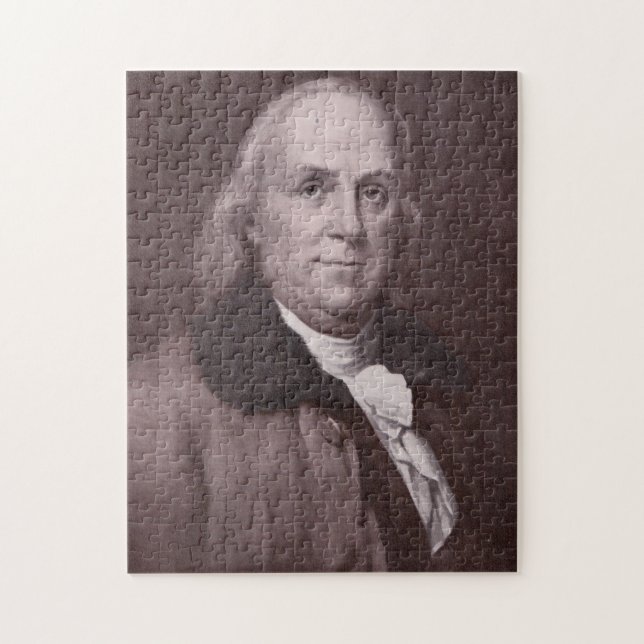 Vintage Benjamin Franklin Portrait Jigsaw Puzzle (Vertical)