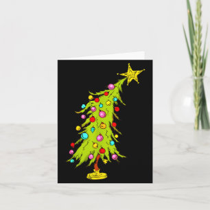 Vintage Bent Christmas Tree Card