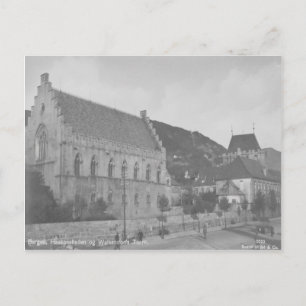 Vintage Bergen Haakonshallen Postcard