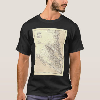 Vintage Bergen Norway Map 1888 T-Shirt