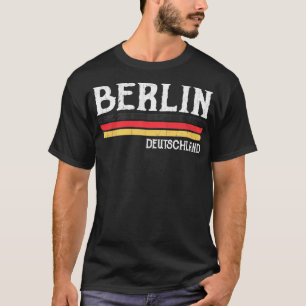 Vintage Berlin German Flag Colours Deutschland  T-Shirt