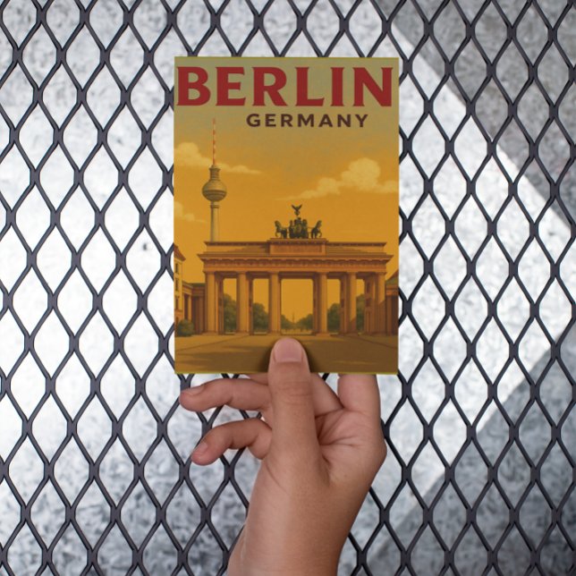 Vintage Berlin Germany Travel Artwork Postcard (Vintage Berlin Germany Travel Artwork)