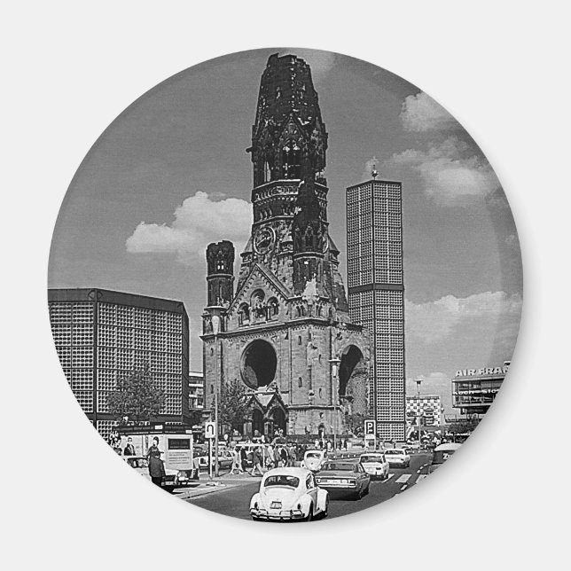 Vintage Berlin Kaiser Wilhelm Memorial church Magnet (Front)
