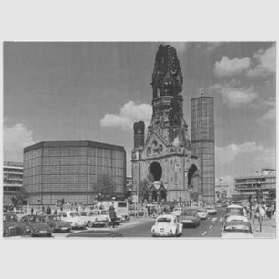 Vintage Berlin Kaiser Wilhelm Memorial church Tissue Paper