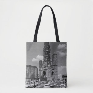 Vintage Berlin Kaiser Wilhelm Memorial church Tote Bag