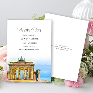 Vintage Berlin Landmark Destination Wedding Save The Date
