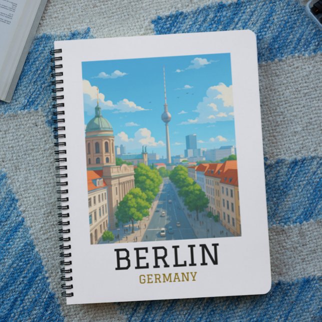 Vintage Berlin Skyline TV Tower Skyline View Notebook (Vintage Berlin Skyline TV Tower Skyline View Notebook)