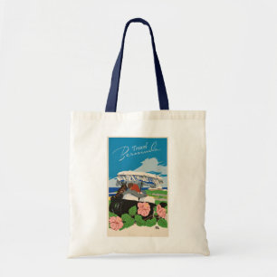 Vintage Bermuda Travel Art Ilustration Tote Bag