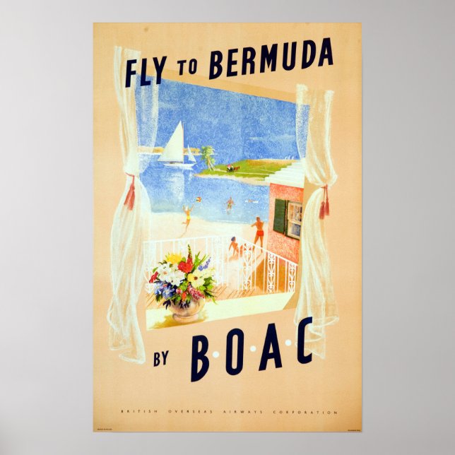 Vintage Bermuda Travel Poster (Front)
