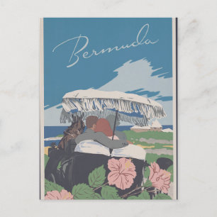 Vintage Bermuda Travel Poster Postcard