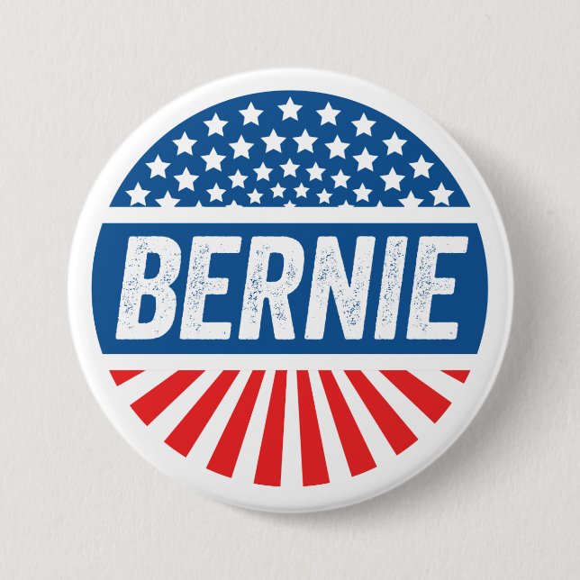 Vintage Bernie 3 Inch Round Button (Front)