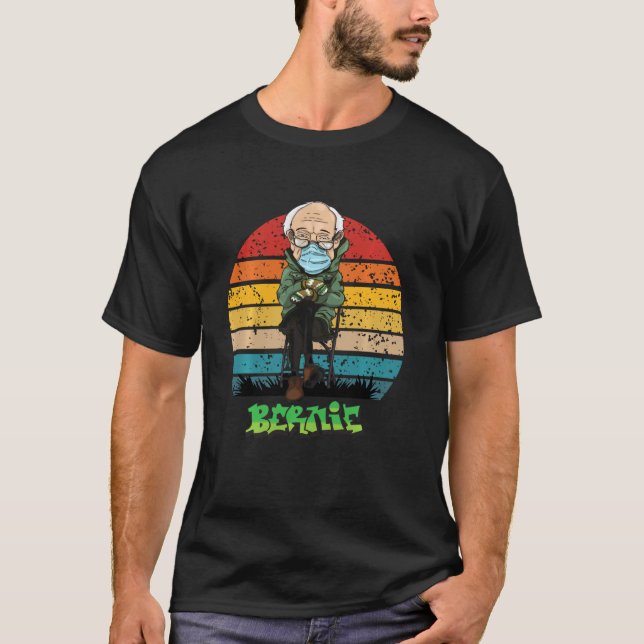 Vintage Bernie Sanders Mittens Inauguration Politi T-Shirt (Front)