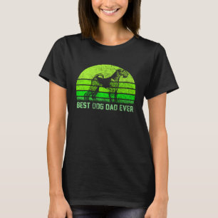 Vintage Best Airedale Terrier Dog Dad Ever Silhoue T-Shirt