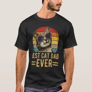 Vintage Best Cat Dad Ever Bump Fit T-Shirt