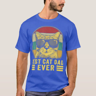 Vintage Best Cat Dad Ever Bump Fit T-Shirt