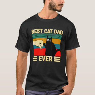 Vintage Best Cat Dad Ever  Cat Daddy T-Shirt