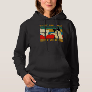 Vintage Best Cat Dad Ever Fist Bump Father's Day Hoodie