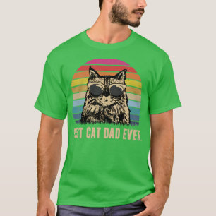 Vintage Best Cat Dad Ever Funny Fathers Day Gift S T-Shirt