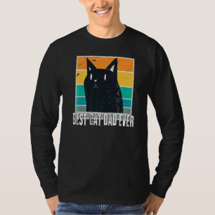Vintage Best Cat Dad Ever Retro Father's Day Men D T-Shirt