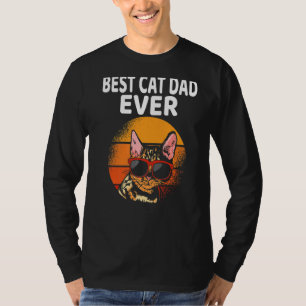 Vintage Best Cat Dad Ever Retro Father's Day Men D T-Shirt