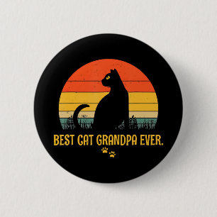 Vintage Best Cat Grandpa Ever Gift Cat Lovers 2 Inch Round Button