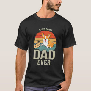Vintage Best Corgi Dad Ever Daddy Gifts Dog Lover T-Shirt