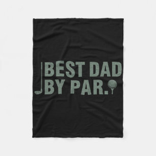 Vintage Best Dad By Par Father&#; s Day Golfing Bi Fleece Blanket