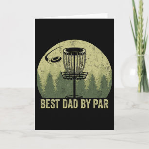Vintage Best Dad By Par Father's Day Funny Disc Go Card