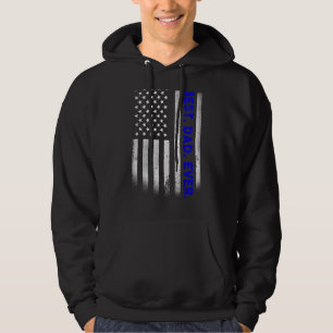 Vintage Best Dad Ever American Flag Distressed Fat Hoodie