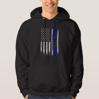 Vintage Best Dad Ever American Flag Distressed Fat Hoodie