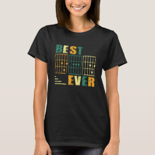 Vintage best dad ever guitar chords father's day g T-Shirt