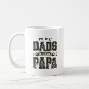 Vintage Best Dads Promoted To Papa Shirt Design_1 Coffee Mug