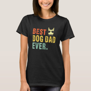 Vintage Best Dog Dad Ever  Bull Terrier T-Shirt