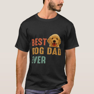 Vintage - Best Dog Dad Ever Golden Retriever Puppy T-Shirt