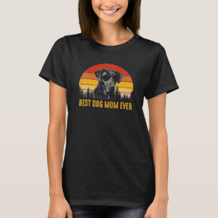 Vintage Best Dog Mom Ever Black Lab Labrador Mom T-Shirt