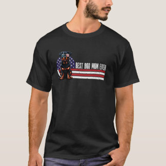 Vintage Best Dog Mom Ever Rottweiler Dogs American T-Shirt